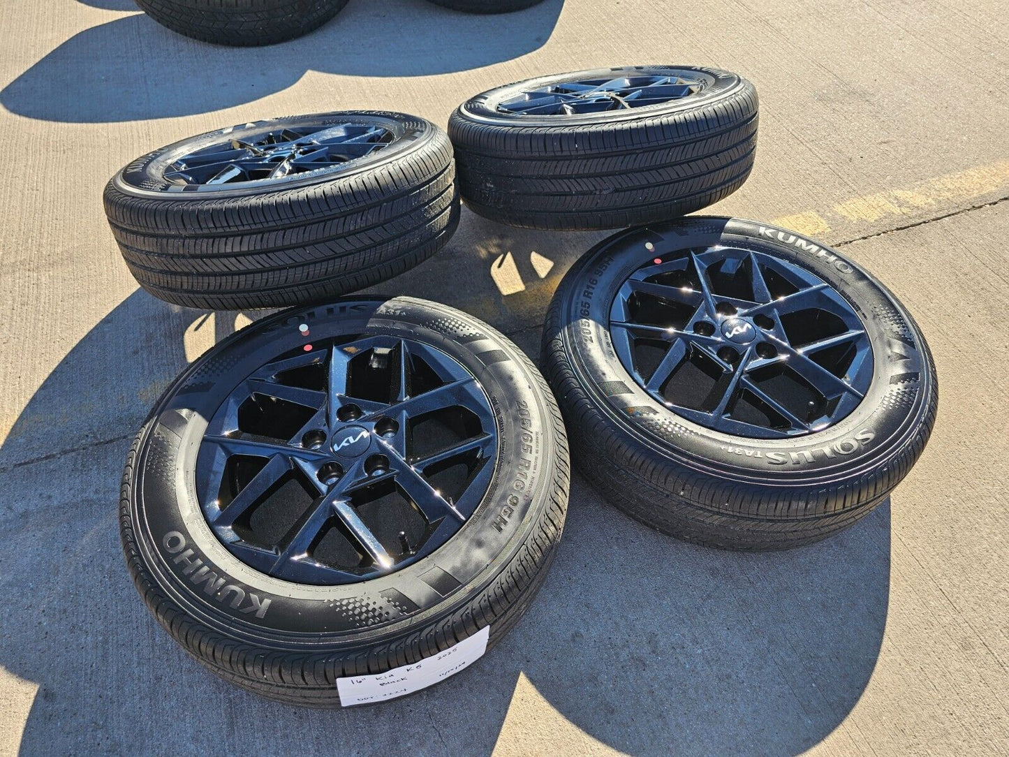 16" Kia K5 Black OEM wheels rims tires Stinger Forte Optima 2023 2024 2025 NEW