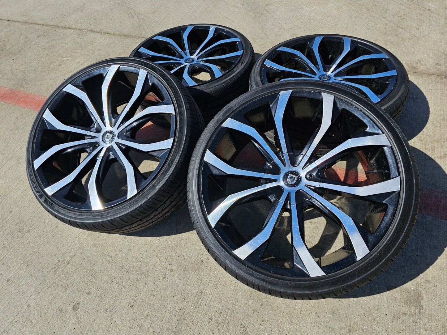 24x10 24" Lexani CVX-4 Dodge Ram 1500 wheels rims tires 5x139 5x5.5