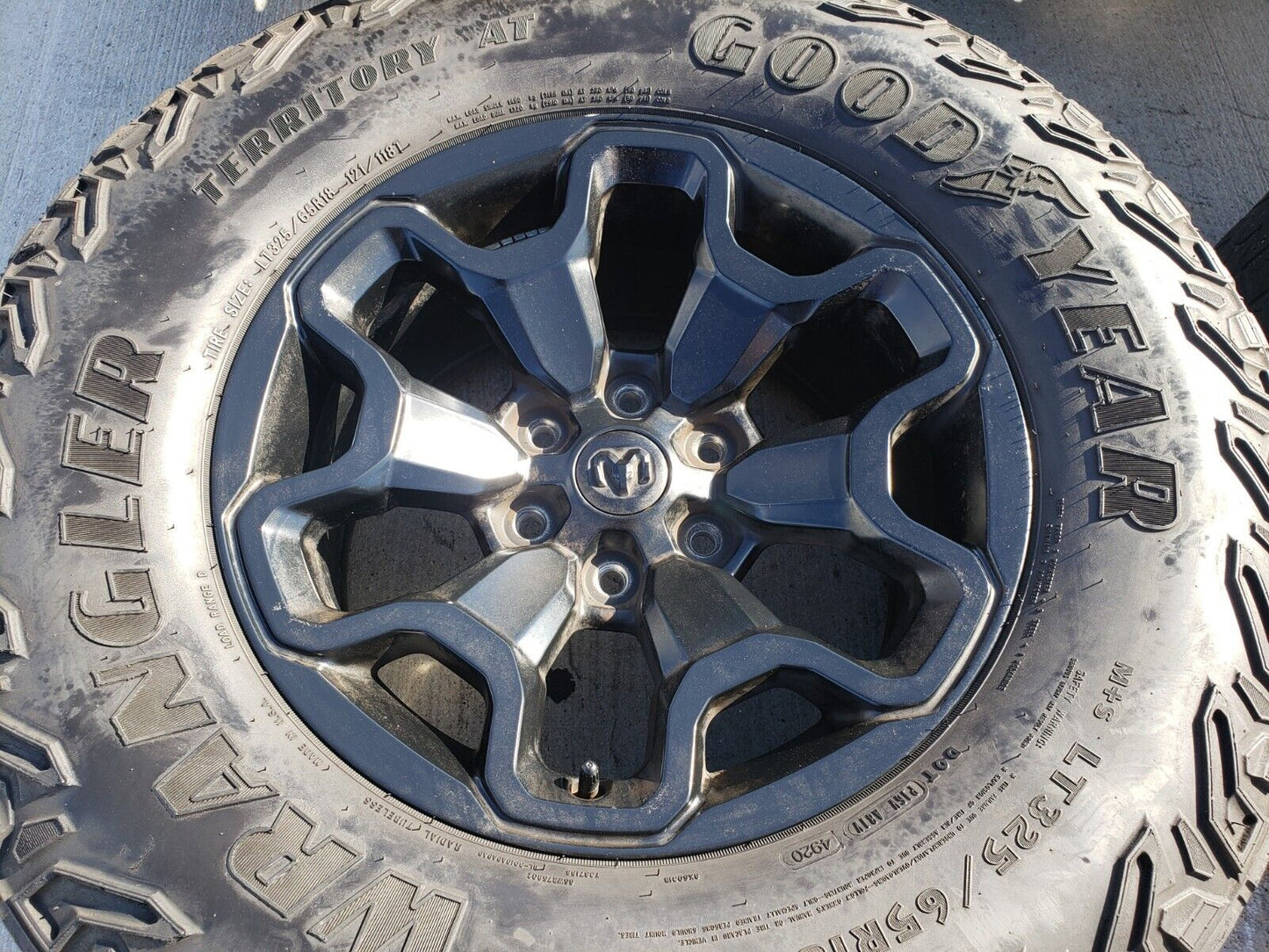 18" Dodge Ram 1500 TRX Black OEM 66002 wheels rims 35" tires 2021 2022 2023 2024