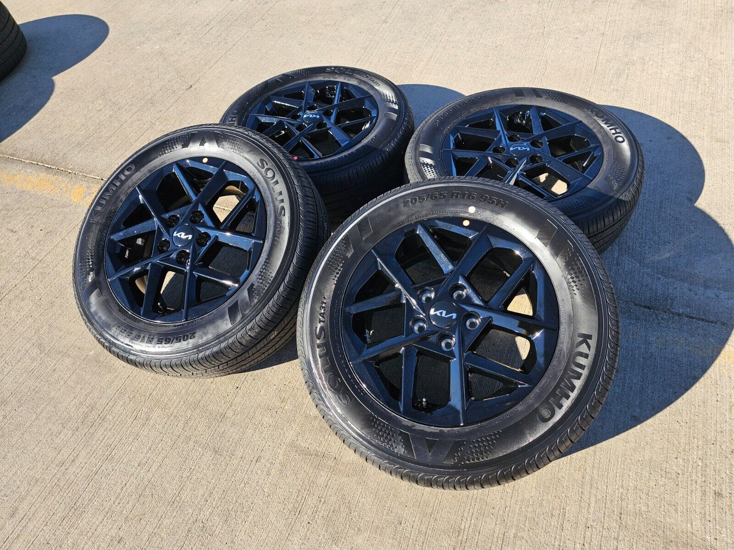 16" Kia K5 Black OEM wheels rims tires Stinger Forte Optima 2023 2024 2025 NEW