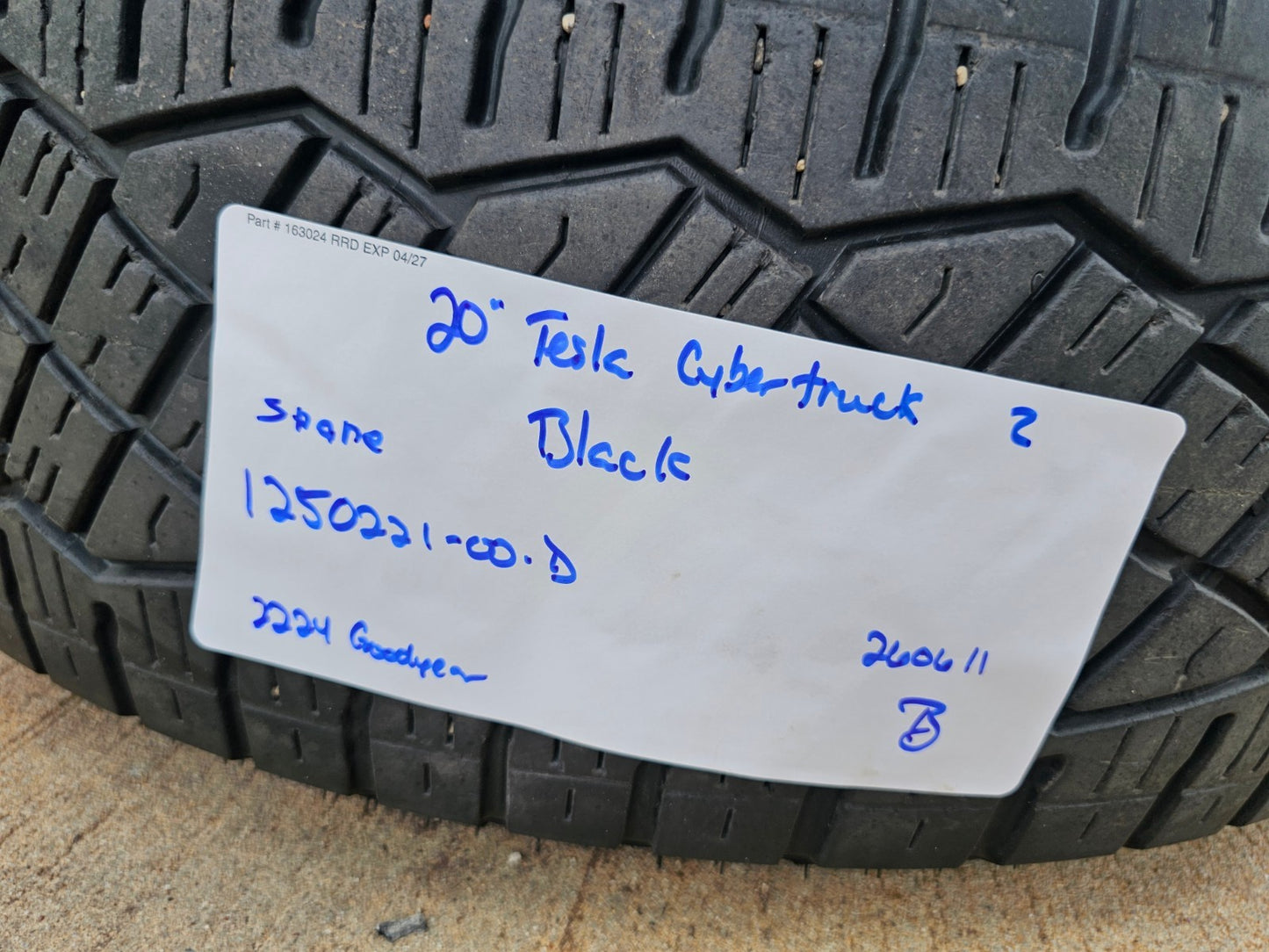 (1) 20" Tesla Cyber Truck OEM 94166 wheel rim 2024 2025 2026 2027 Cybertruck