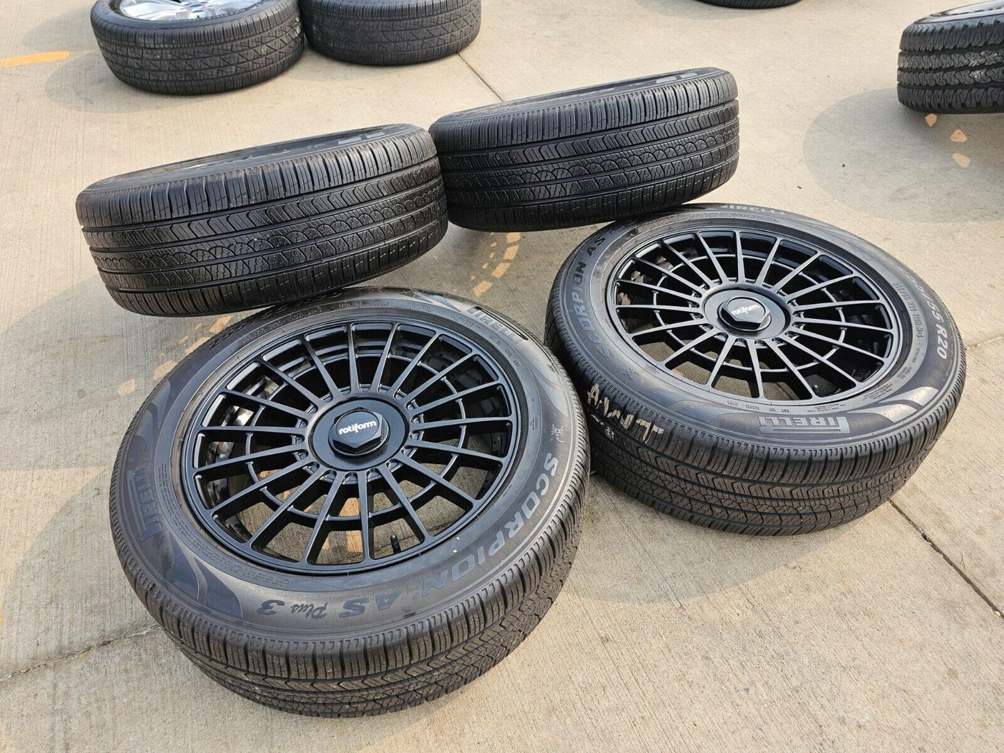 20x8.5 Rotiform LAS-R wheels rims tires 5x114 5x4.5 Camry Sienna Rav4 Charger