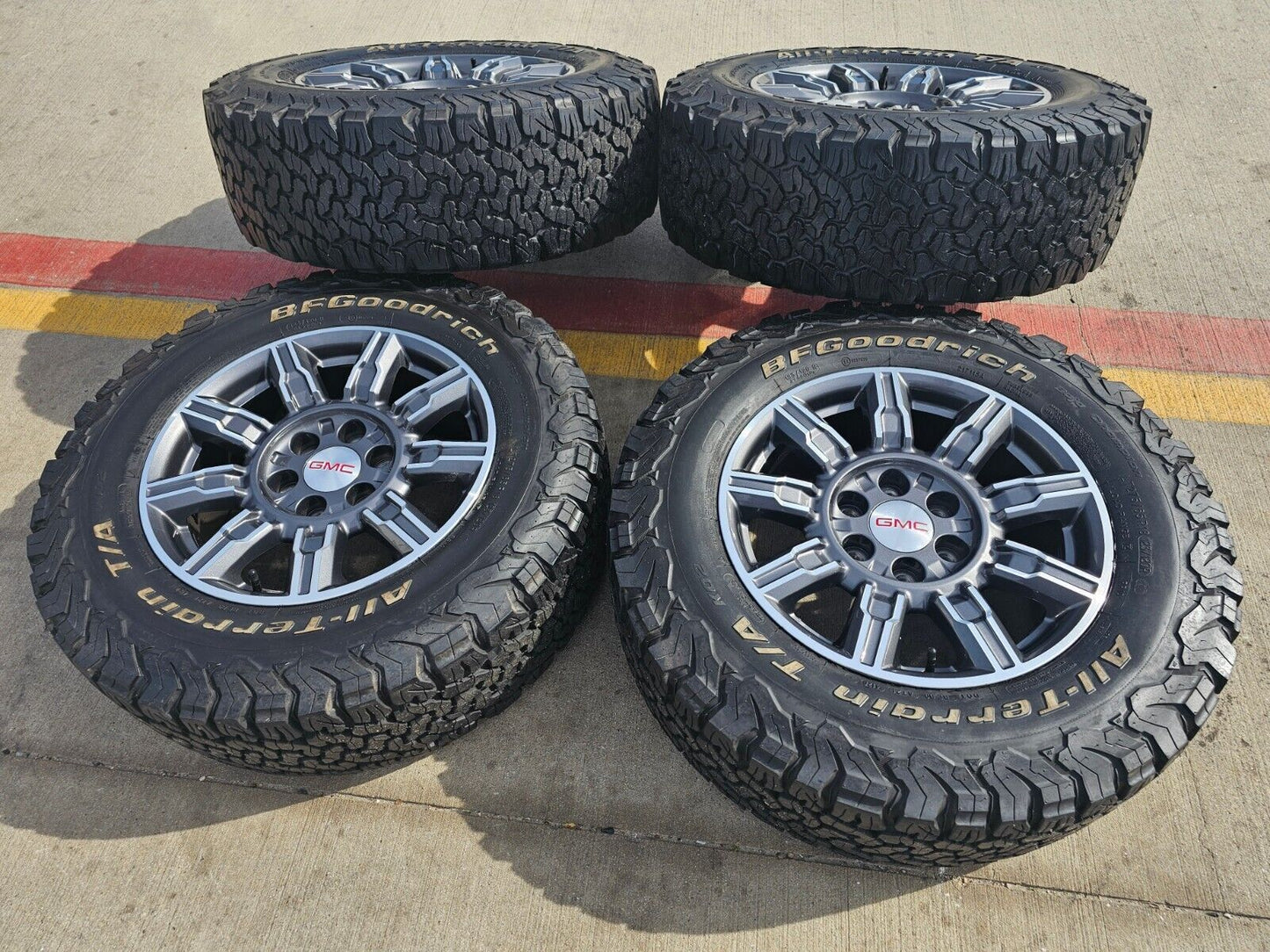 18" GMC Sierra AT4X Chevy Silverado OEM wheels rims A/T tires 2022 2023 2024