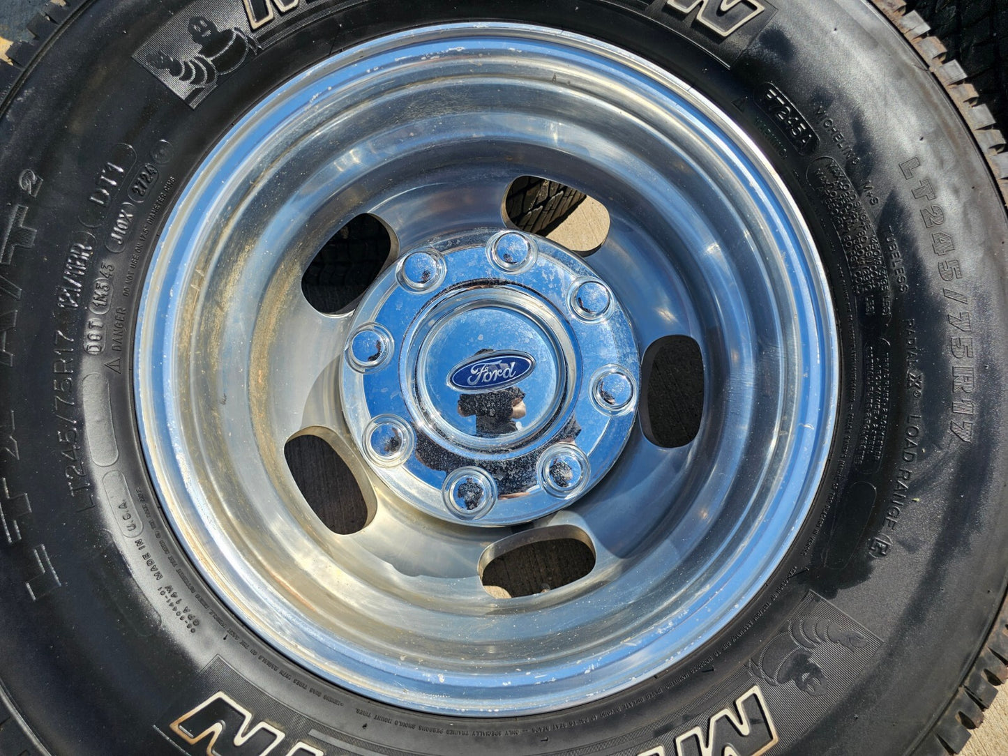 17" Ford F-350 Dually OEM 14077 14078 rims wheels 2023 2024 2025 MICHELIN