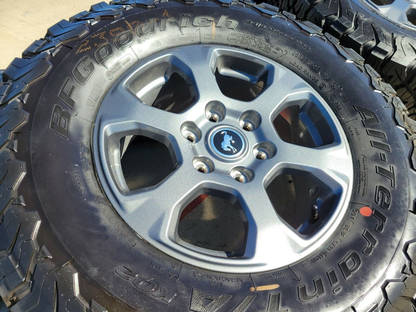 17" Ford Bronco Big Bend wheels rims tires BFG A/T NEW 10384 2022 2023 2024 NEW