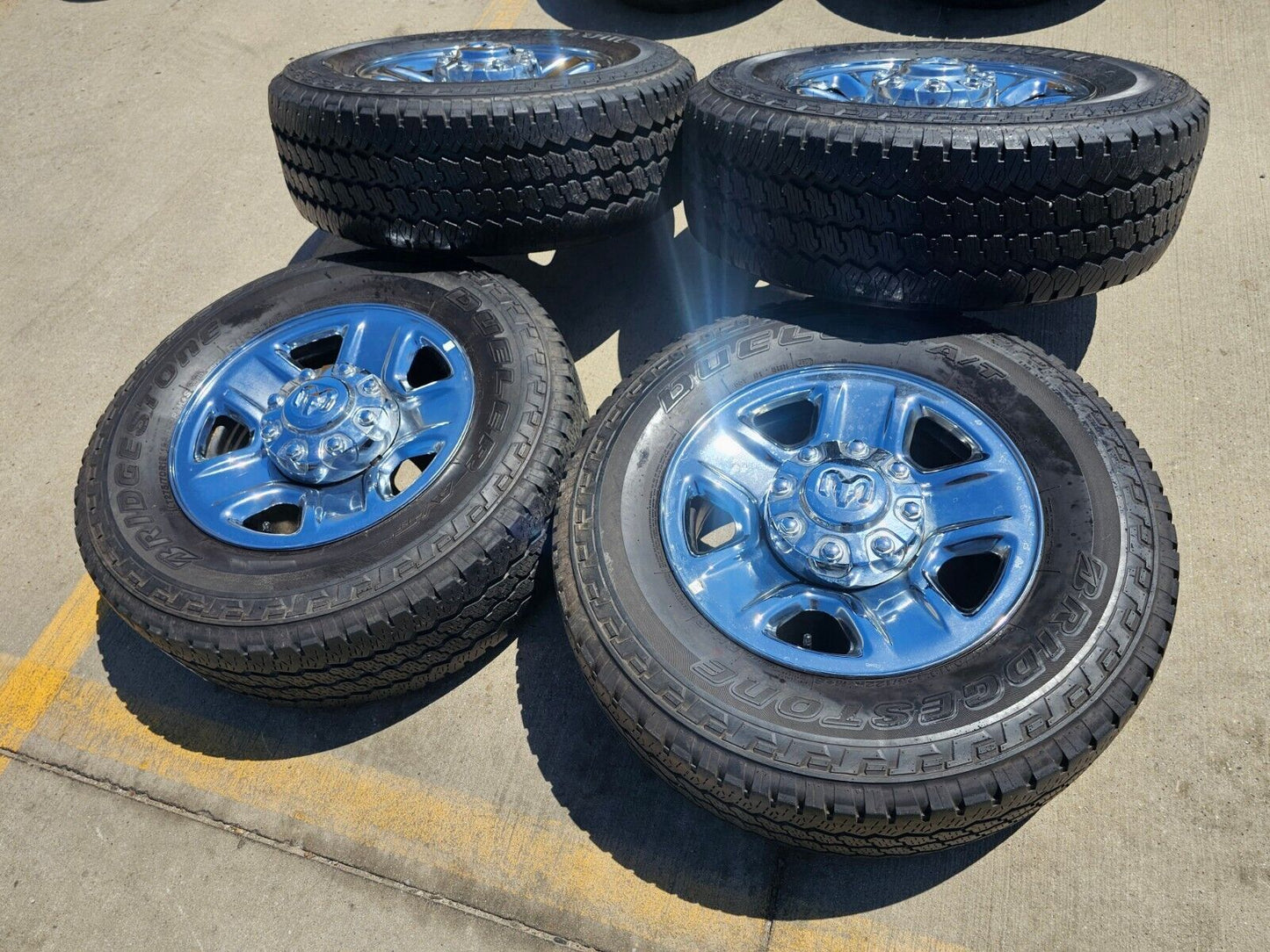 18" Dodge Ram 2500 3500 STEEL chrome OEM 2473 wheels rims tires 2024 2025 NEW