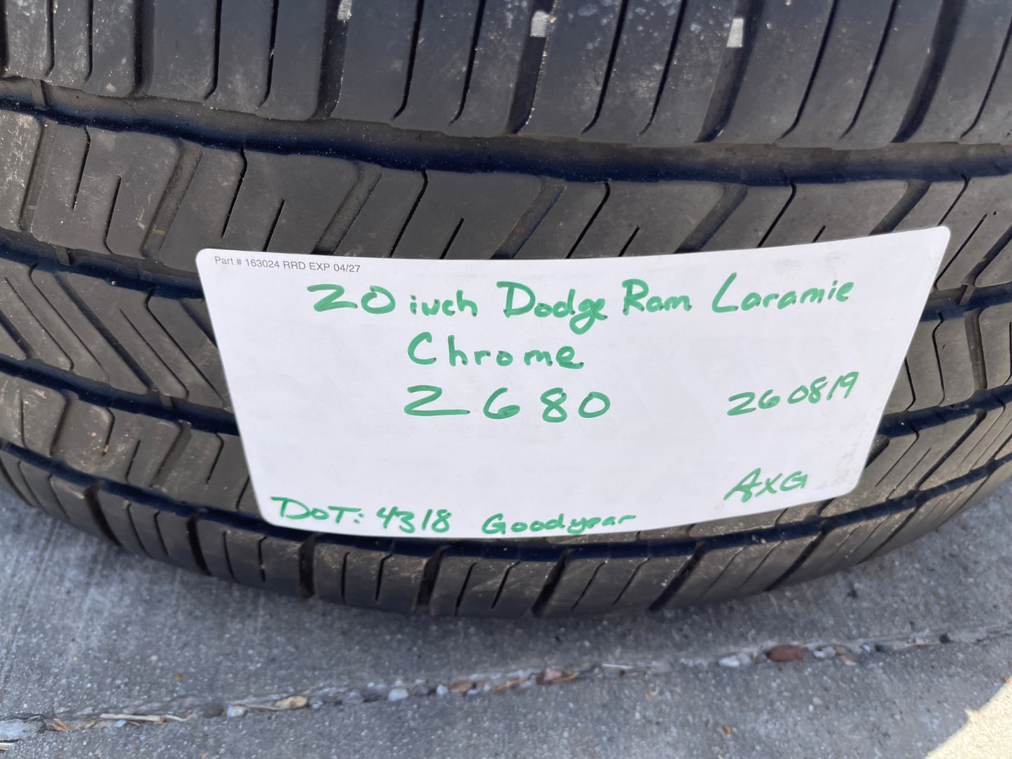 20" Dodge Ram 1500 OEM Laramie CHROME 2680 wheels rims 2022 2023 2024 2025 2026