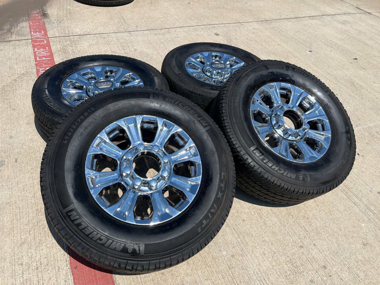 18" Ford F-250 F-350 OEM rims wheels 10097 tires CHROME