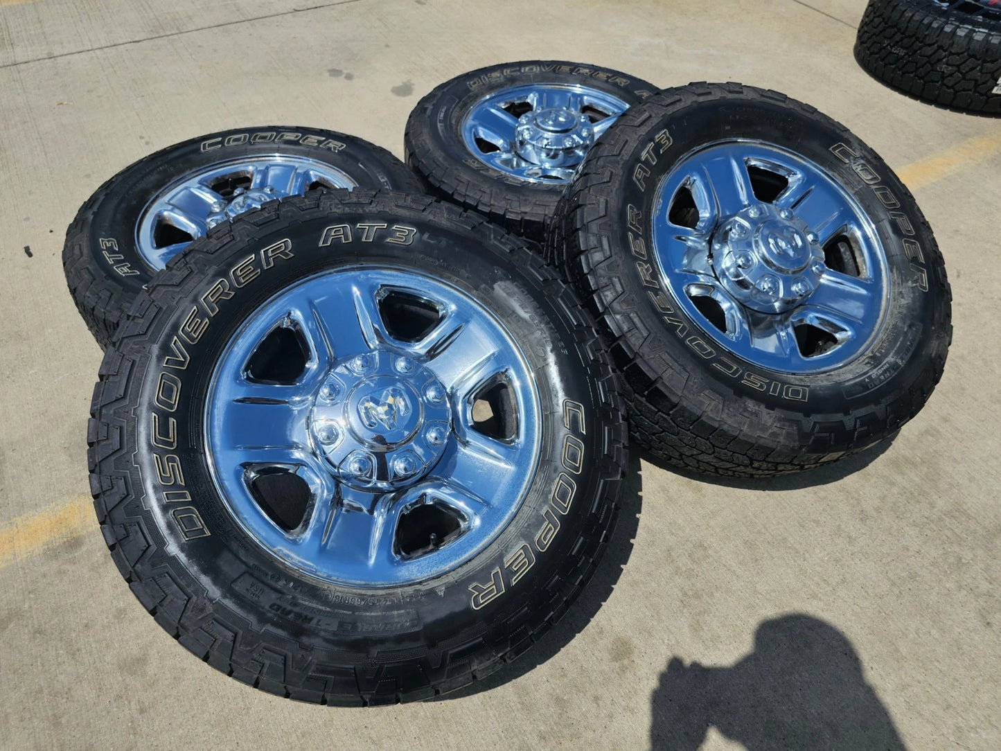 18" Dodge Ram 2500 3500 STEEL chrome OEM 2473 wheels rims tires COOPER