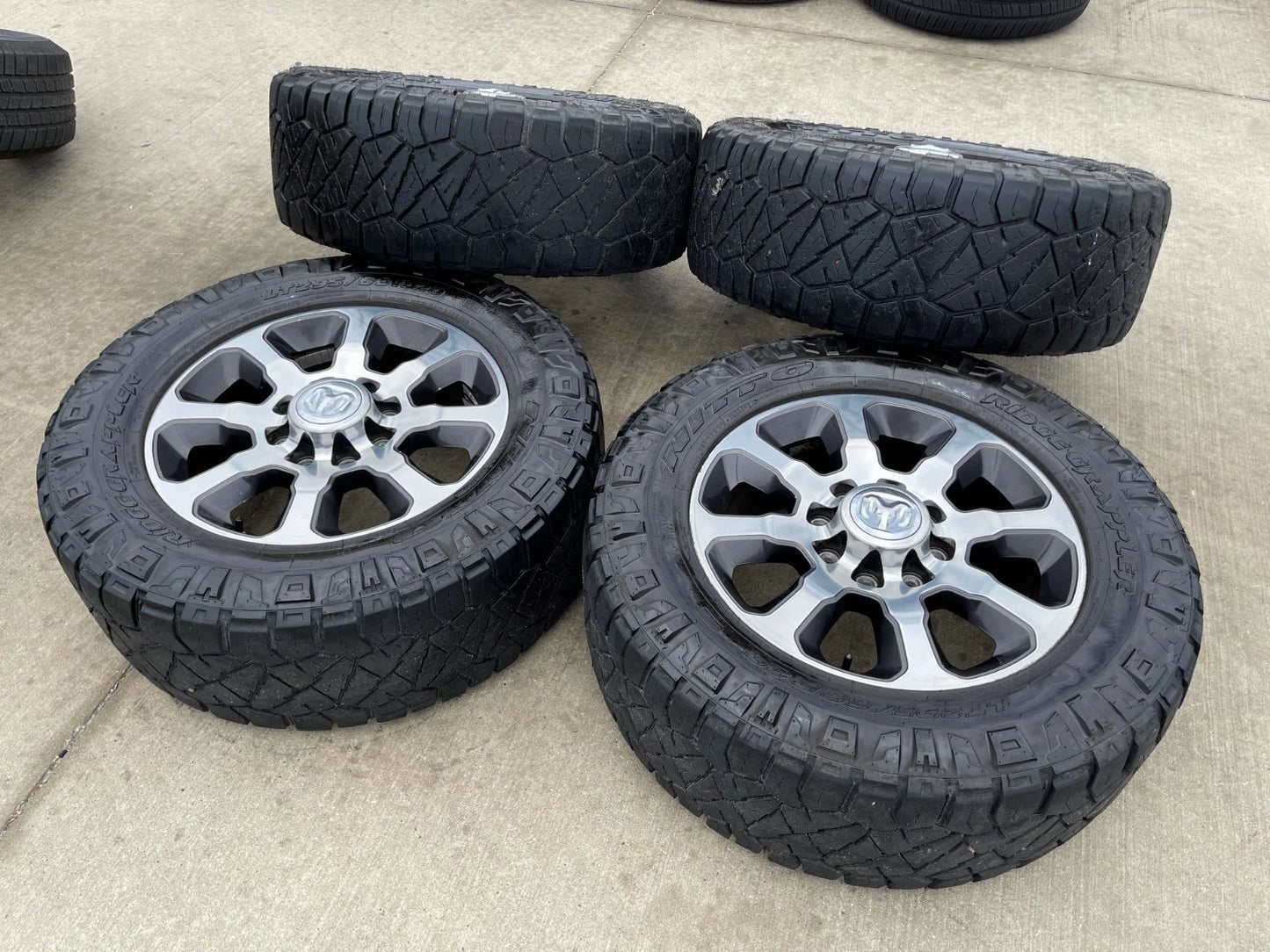 20" Dodge Ram 2500 3500 OEM wheels rims 2698 2699 tires NITTO RIDGE GRAPPLER