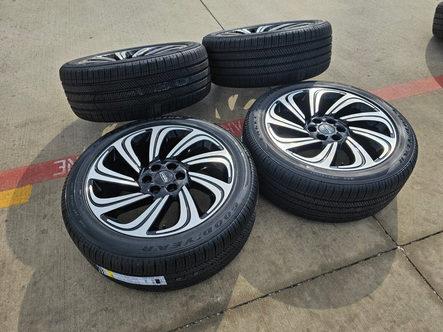 22" Lincoln Navigator OEM rims wheels Black Label tires 10497 2024 2025