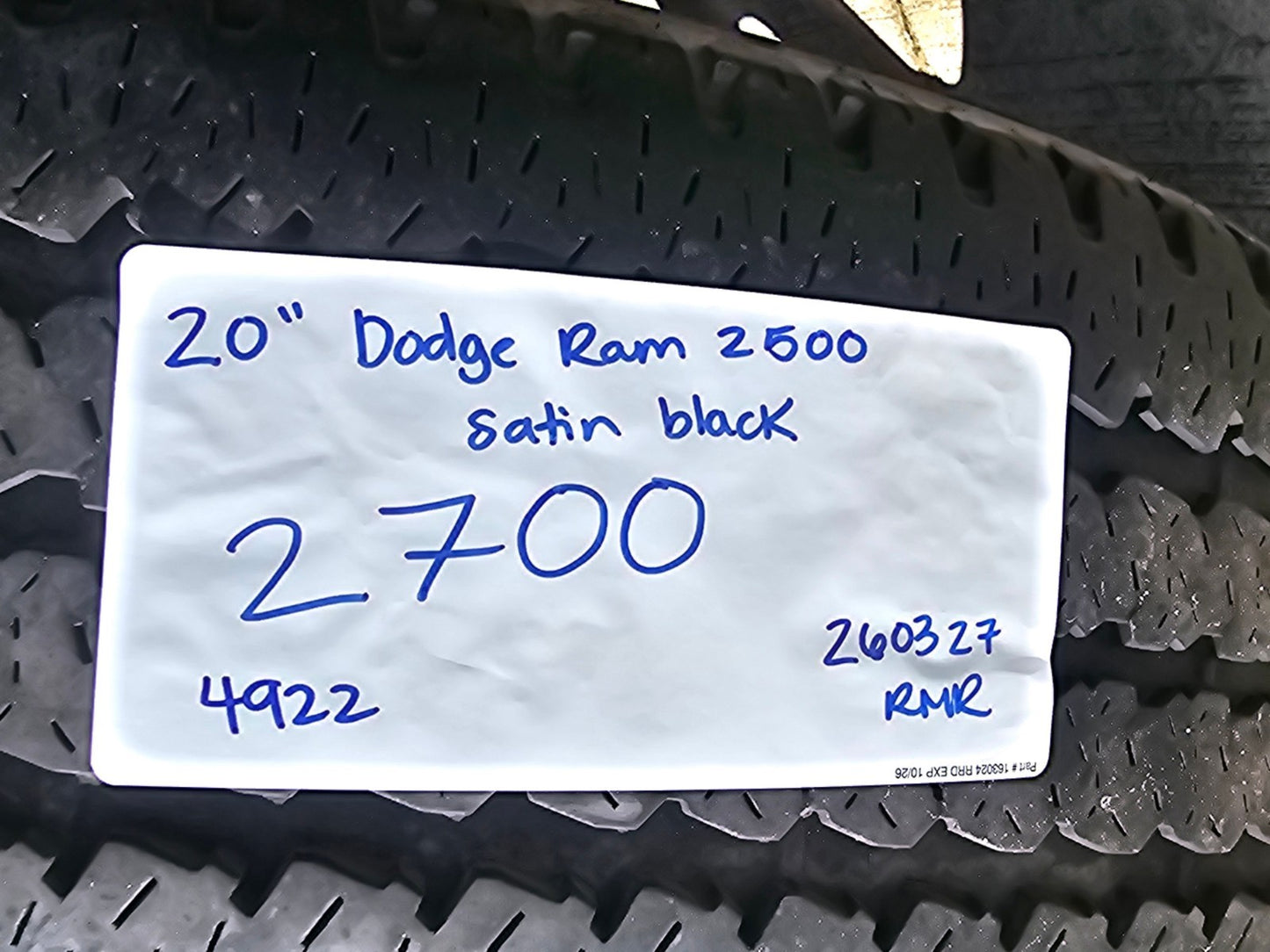 20" Dodge Ram 2500 3500 LARAMIE OEM 2700 wheels rims 2022 2023 2024 2025 2026