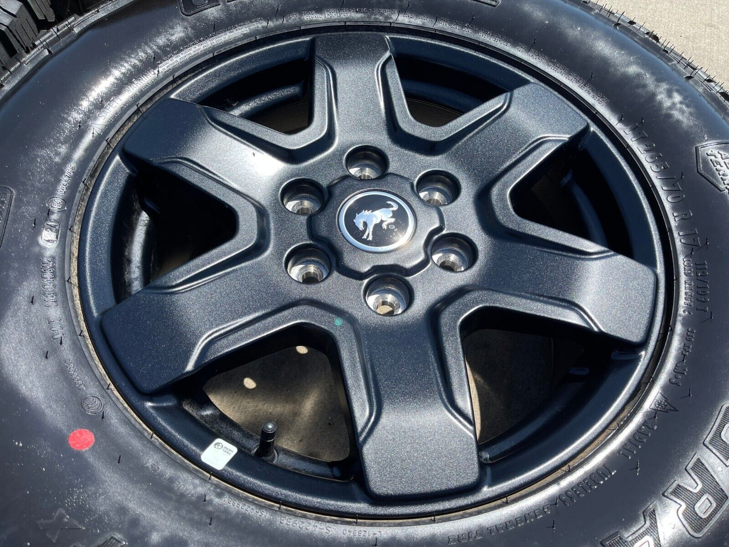 17" Ford Bronco wheels rims 95292 10383 SASQUATCH Ranger 2022 2023 2024 2025 NEW