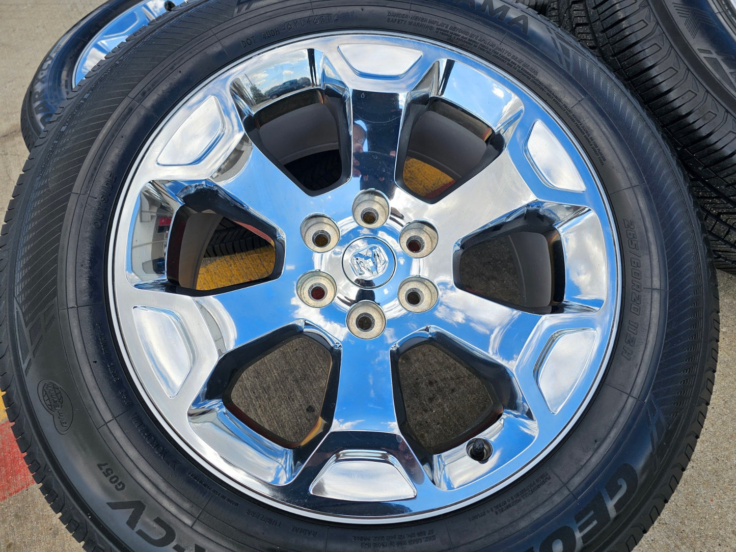 20" Dodge Ram 1500 OEM Laramie CHROME 2680 wheels rims YOKOHAMA NEW