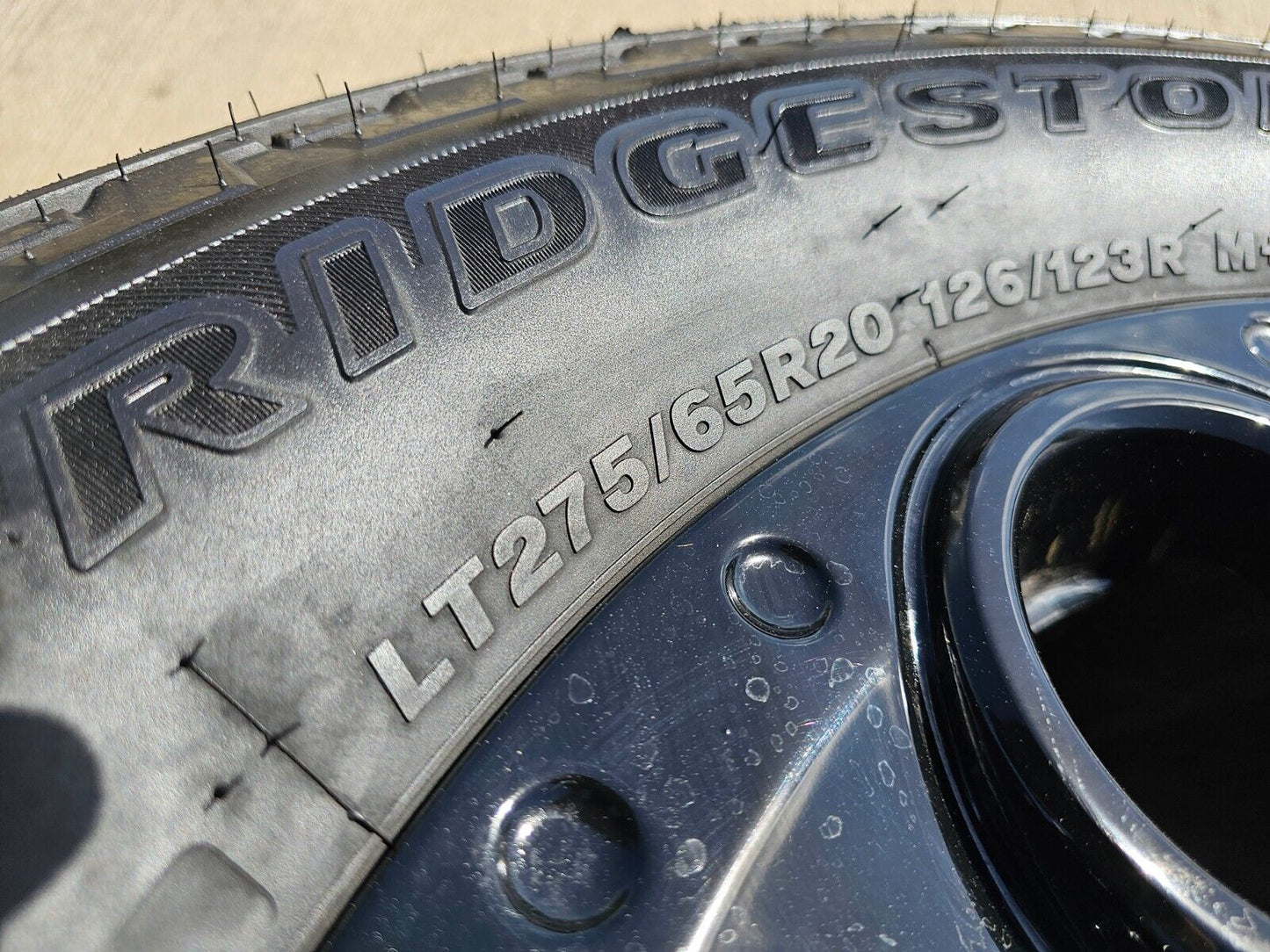 20" Ford F-250 F-350 OEM black TREMOR wheels rims 10299 tires BRIDGESTONE NEW