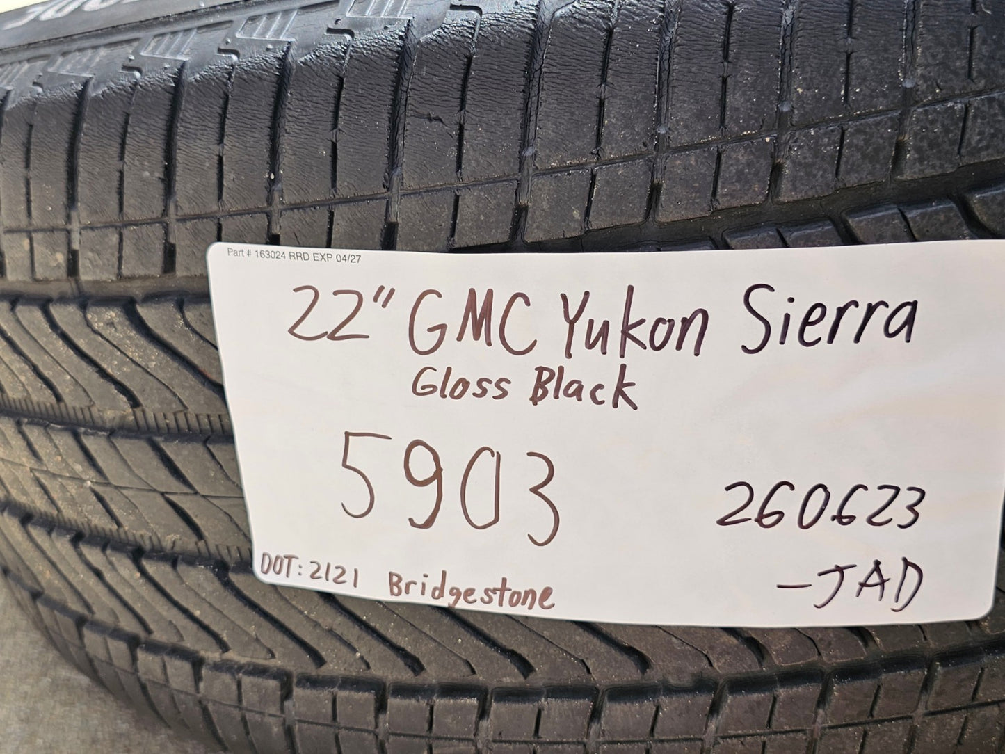 22" GMC Yukon Sierra OEM Chevy Silverado Tahoe 5903 wheels rims BRIDGESTONE