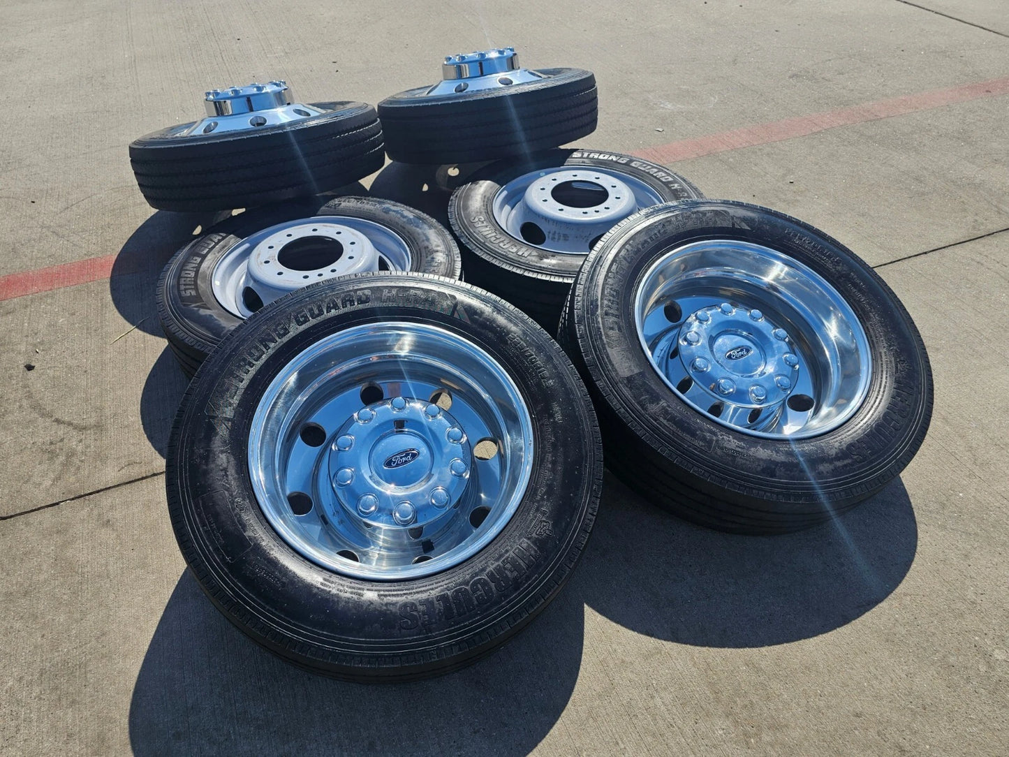 19.5" Ford F-450 Dually F-550 rims wheels RAM 4500 10x225 OEM tires HERCULES