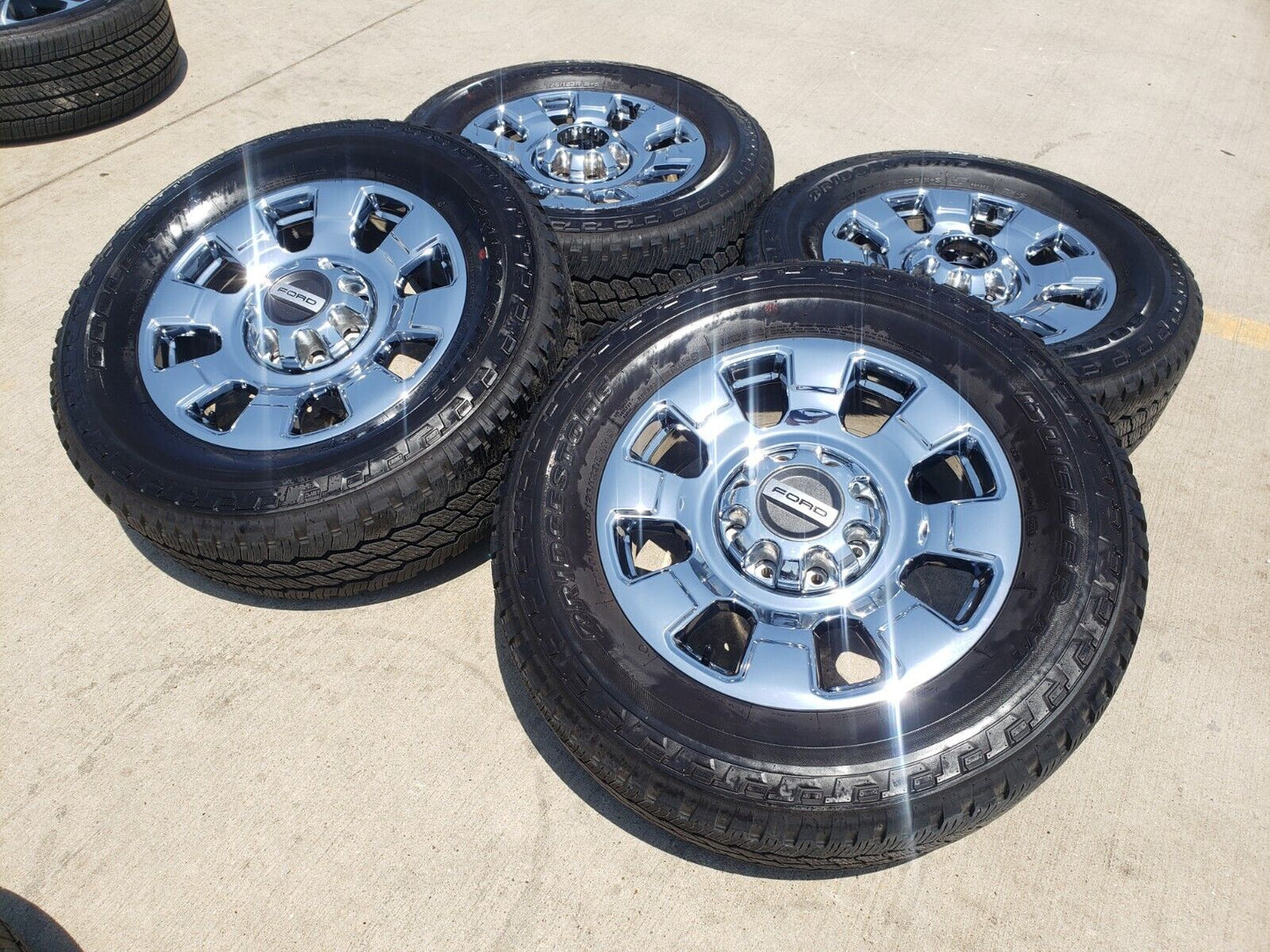 20" Ford F-250 F-350 OEM chrome Lariat wheels rims 10295 tires 2023 2024 2025