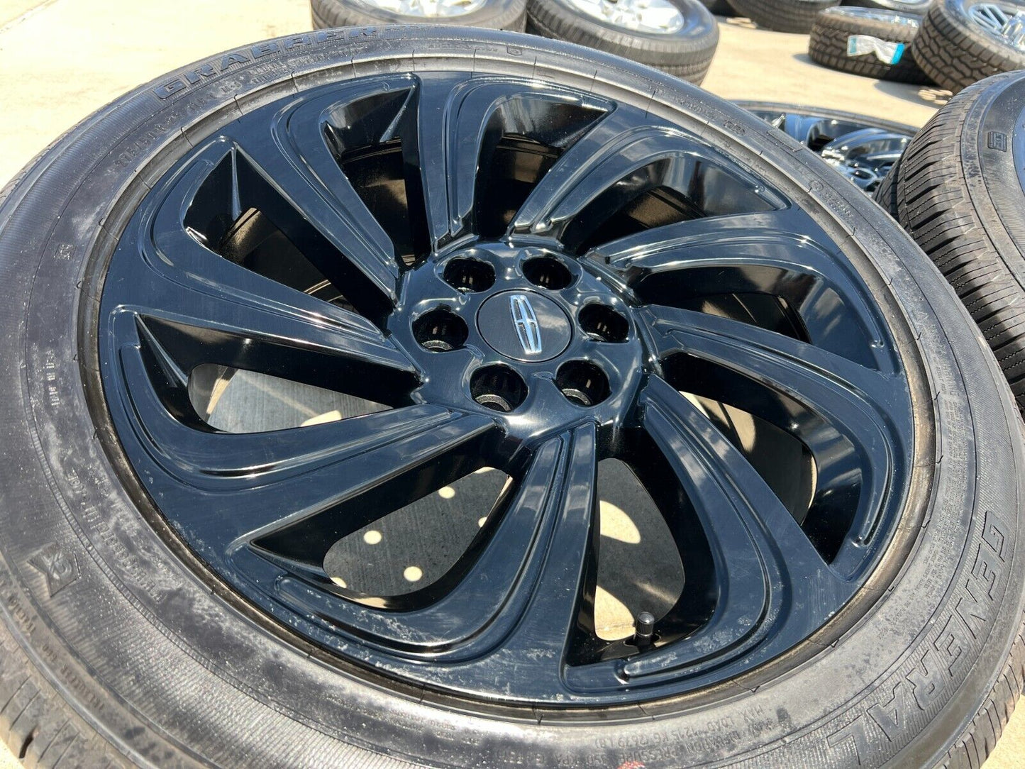 22" Lincoln Navigator OEM rims wheels 10497 Black Label tires NEW