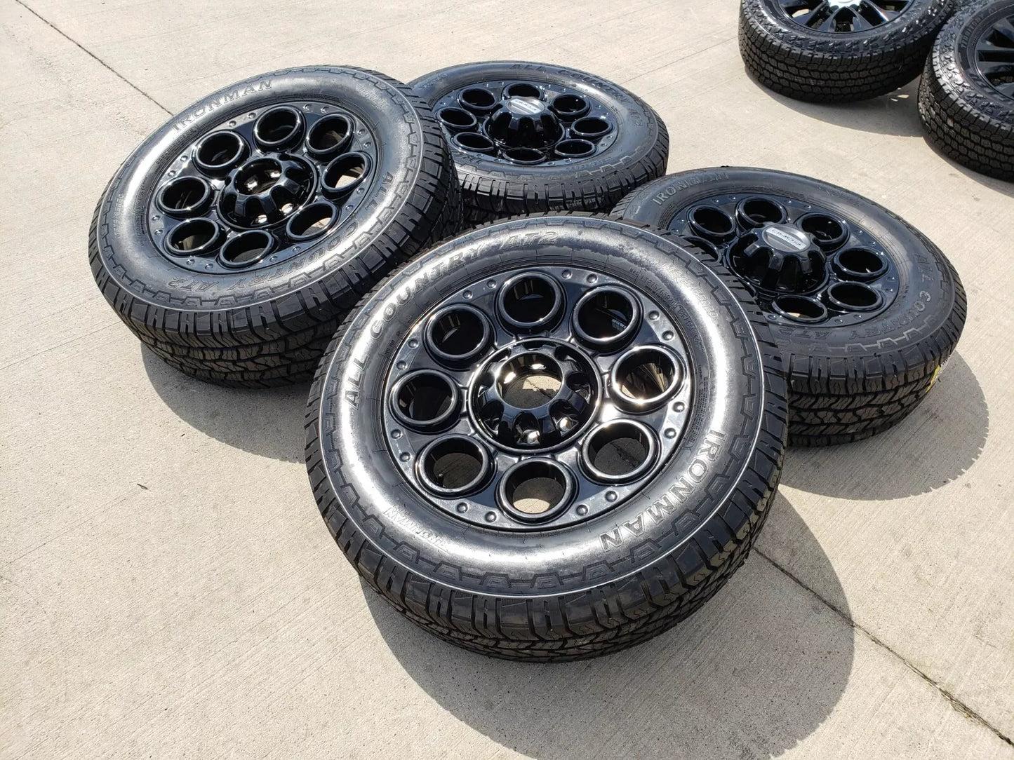20" Ford F-250 F-350 OEM black TREMOR wheels rims 10299 10484 A/T2 tires NEW