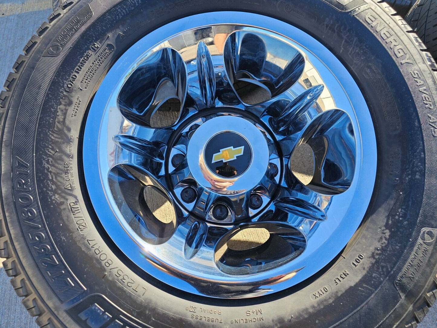 17" Chevy Silverado GMC Sierra 3500 Dually simulator rims wheels OEM 8094 tires