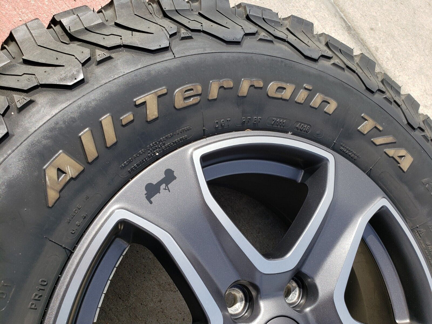 17" Jeep Wrangler Rubicon OEM wheels rims 9217 Gladiator 2020 2021 2022 2023 BFG