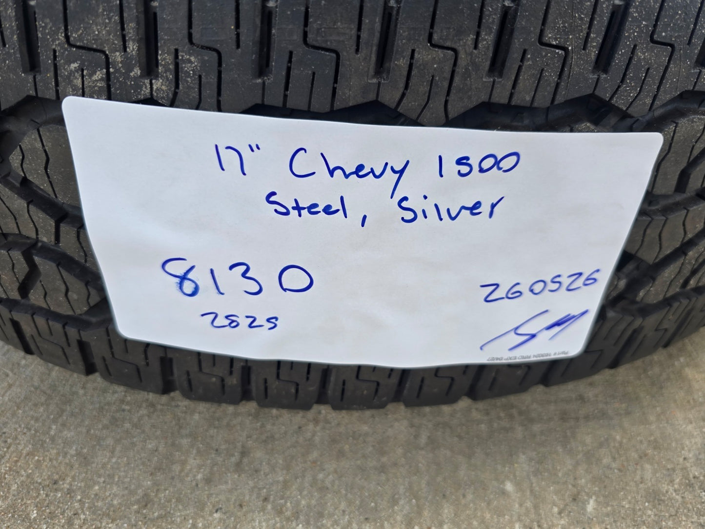 17" Chevy Colorado OEM wheels rims Silverado 8130 Canyon 2025 2026 NEW GOODYEAR