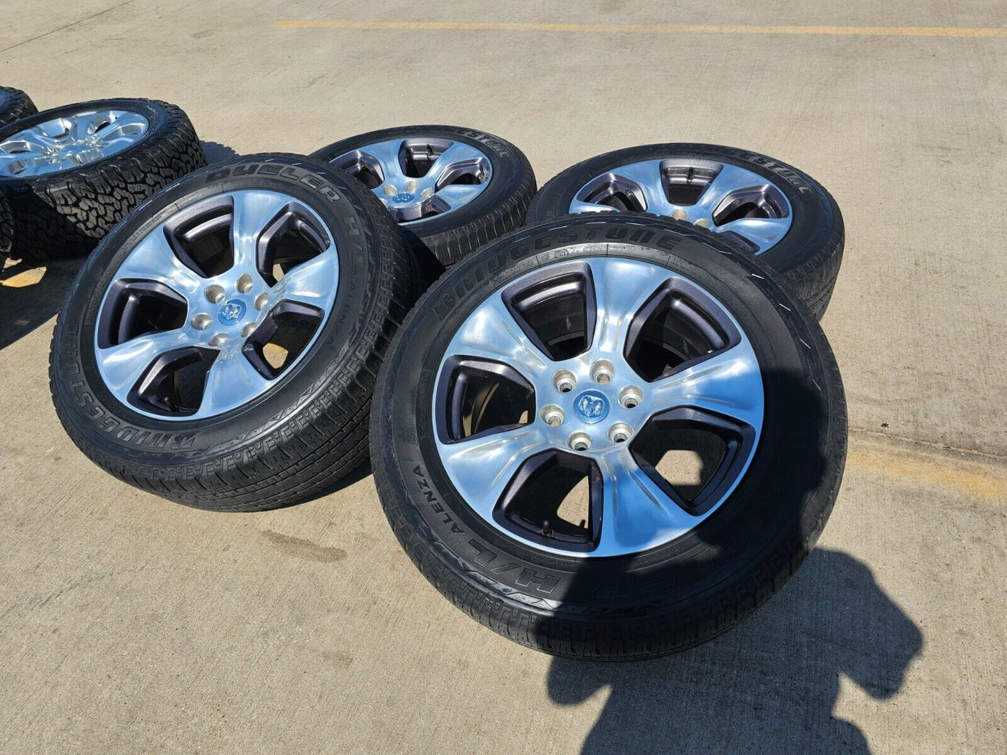 20" Dodge Ram 1500 OEM Laramie wheels rims 2674 tires 2021 2022 2023 2024 2025