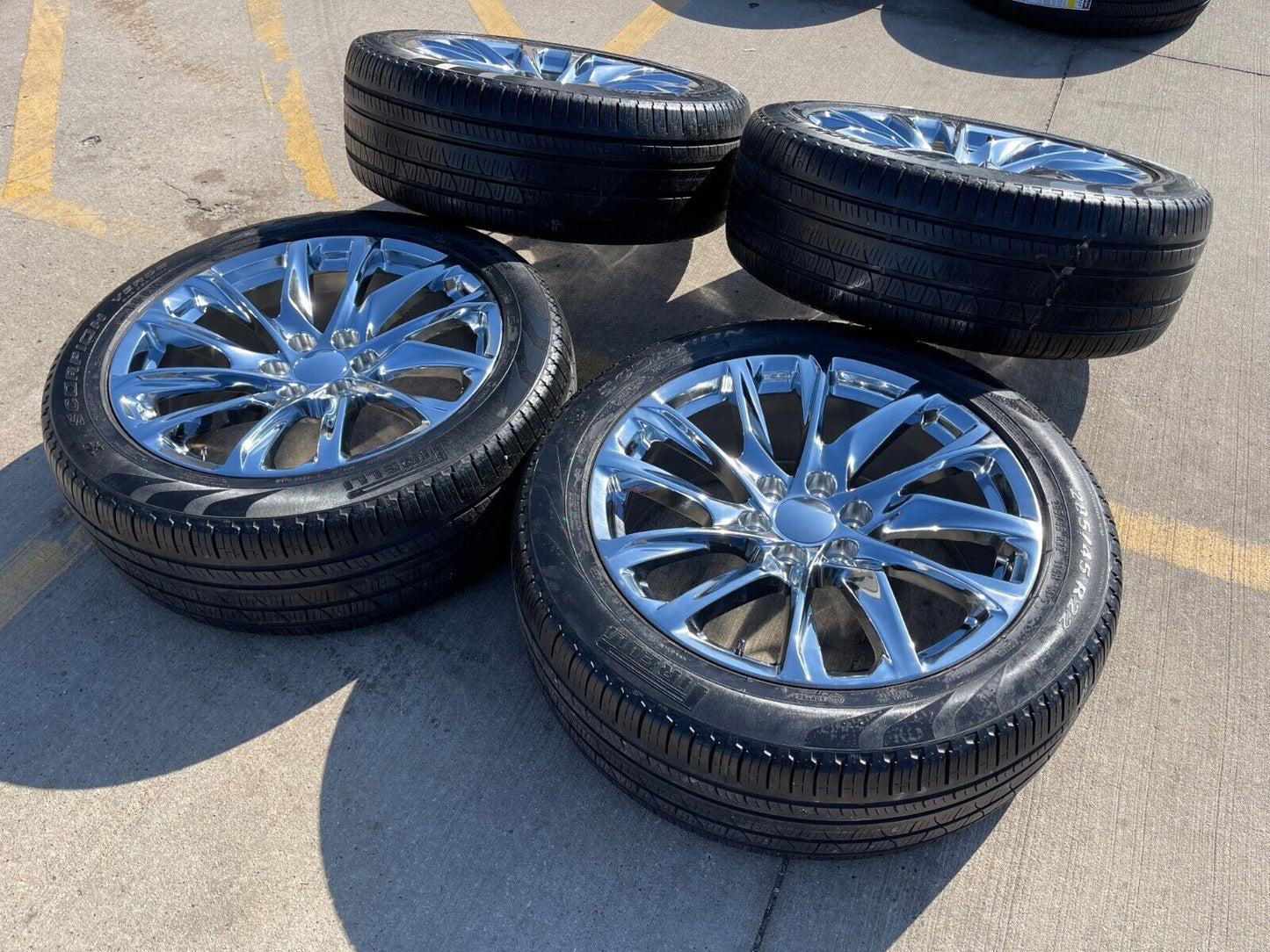 22" Cadillac Escalade Chevy Tahoe OEM Replica 95027 Chrome wheels rims 2023 2024