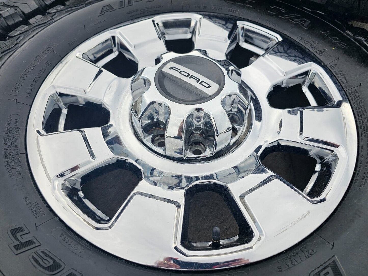 20" Ford F-250 F-350 OEM chrome Lariat 10295 wheels rims 2024 2025 NEW BFG KO3