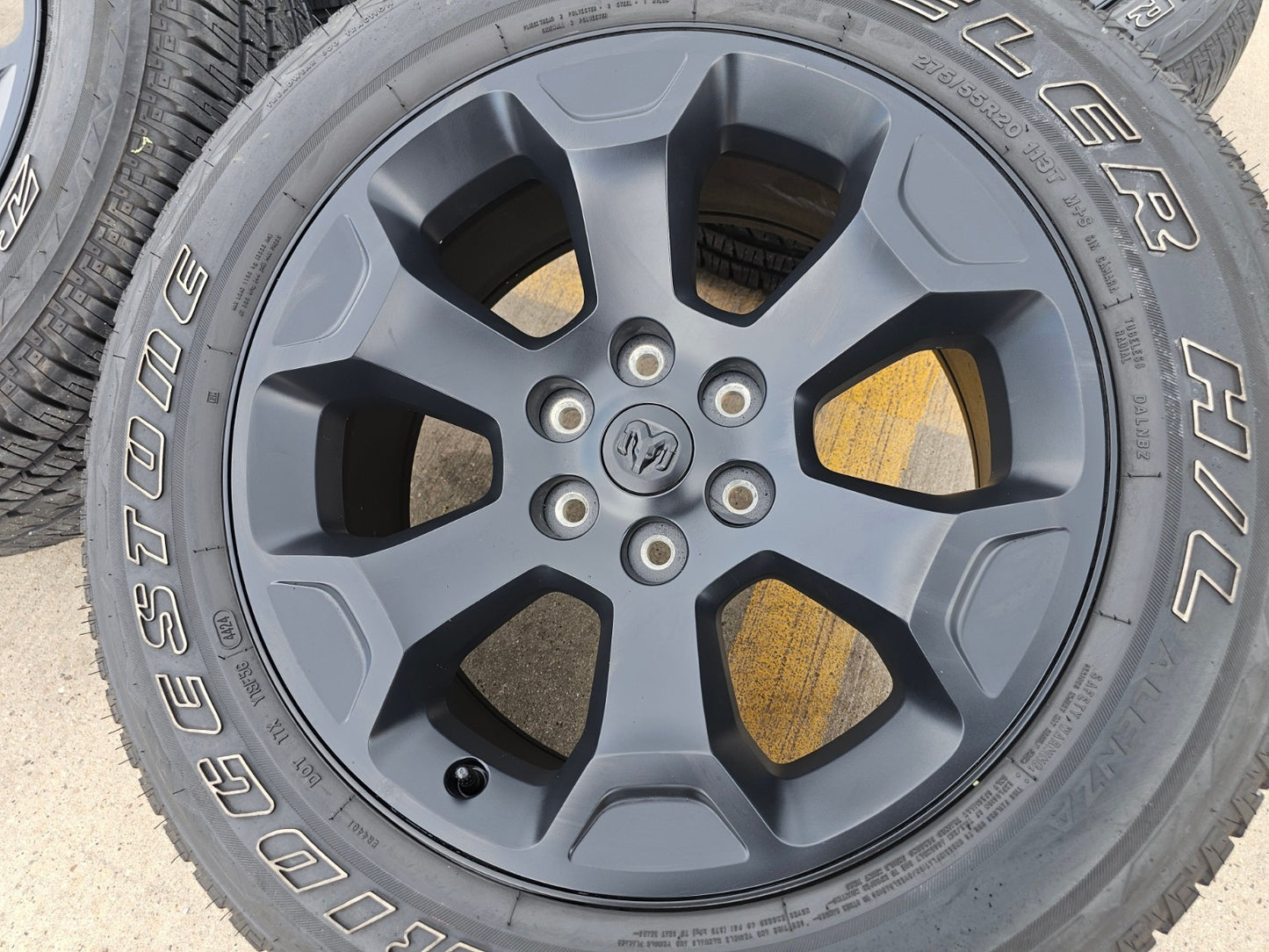 20" Dodge Ram 1500 OEM Laramie Black 2680 wheels rims tires 2022 2023 2024 2025