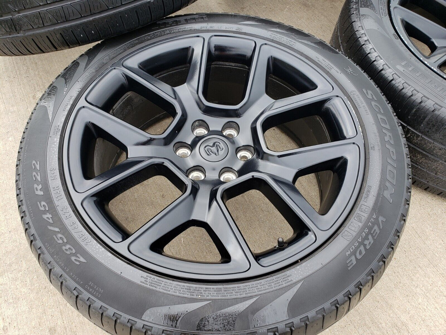 22" Dodge Ram 1500 OEM LIMITED Laramie wheels rims black 2725 2684 tires