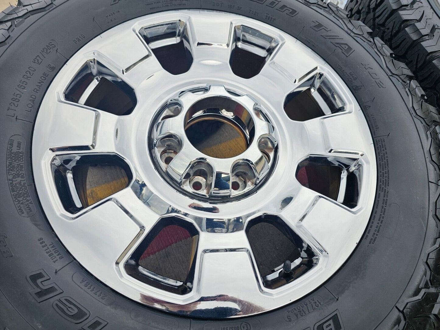 20" Ford F-250 F-350 OEM chrome Lariat 10295 wheels rims 2024 2025 NEW BFG KO3
