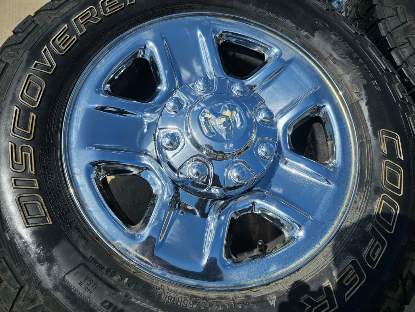 18" Dodge Ram 2500 3500 STEEL chrome OEM 2473 wheels rims tires COOPER