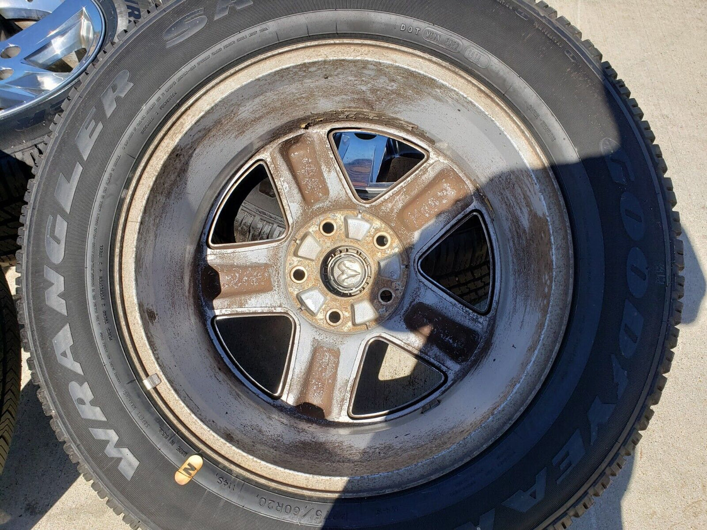 20" Dodge Ram 1500 OEM wheels rims 2364 chrome tires GOODYEAR