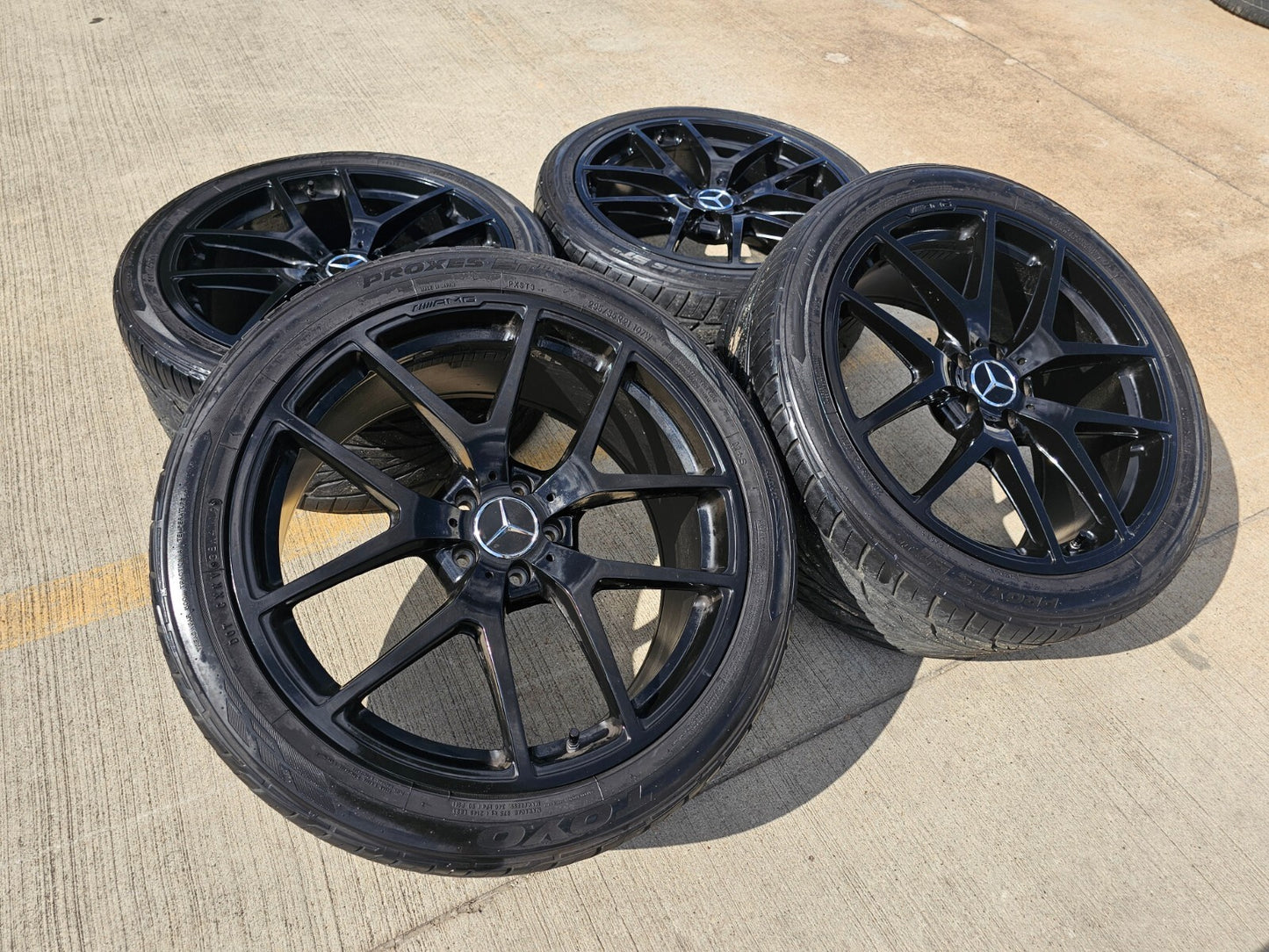 21" Mercedes GLE GLC EQE GLE450 GLE350 AMG OEM black wheels rims tires