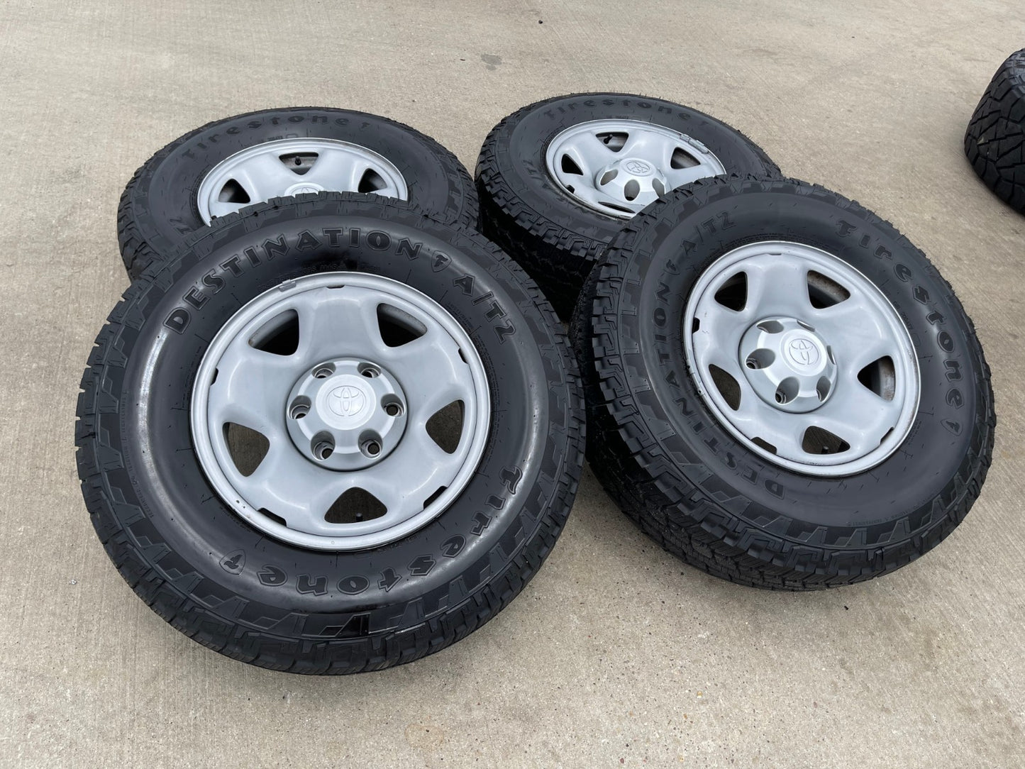 16" Toyota Tacoma OEM steel wheels rims 75192 tires FIRESTONE