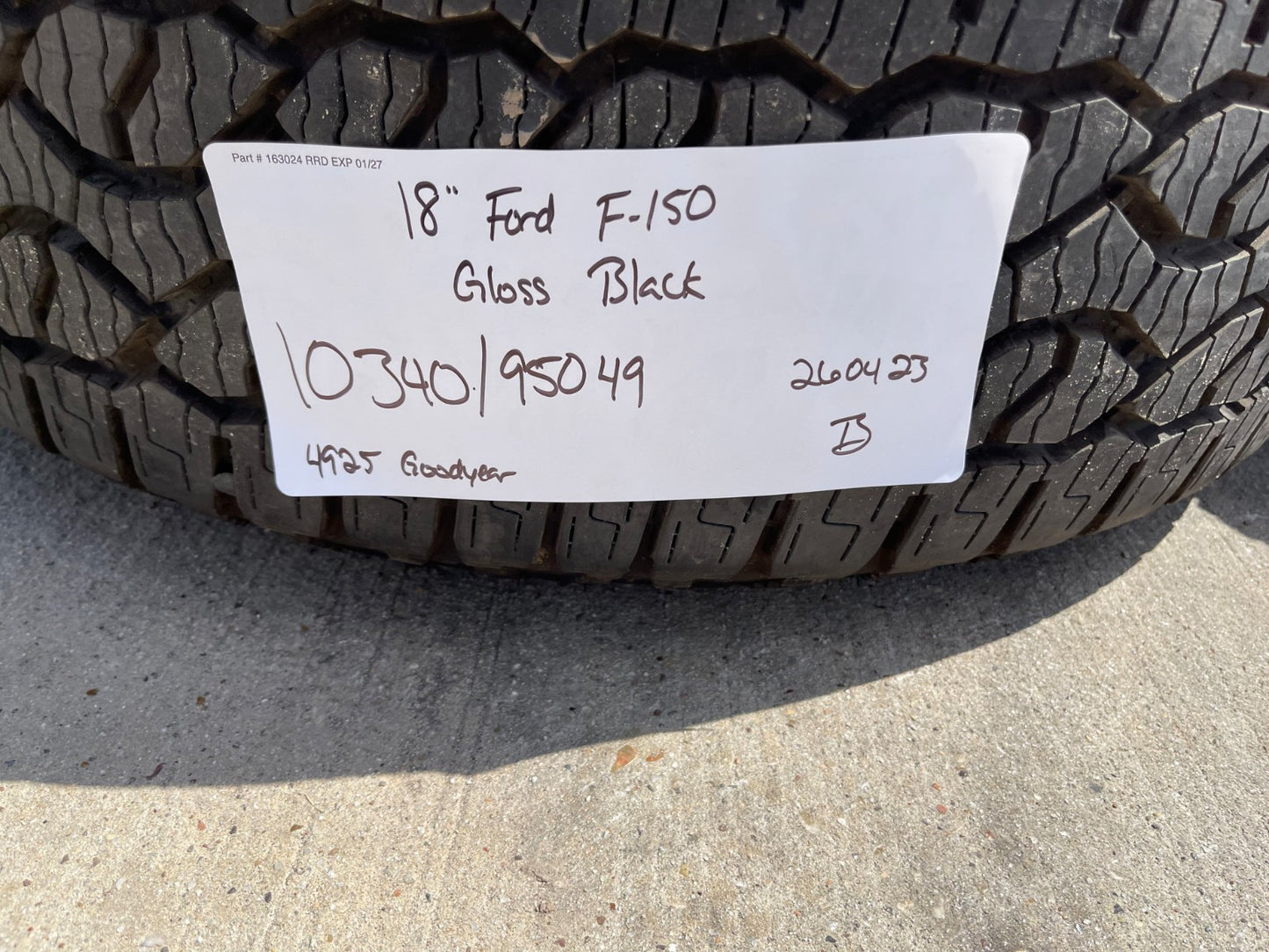 18" Ford F-150 OEM rims wheels 95049 10340 Expedition2025 2026 2027 GOODYEAR NEW