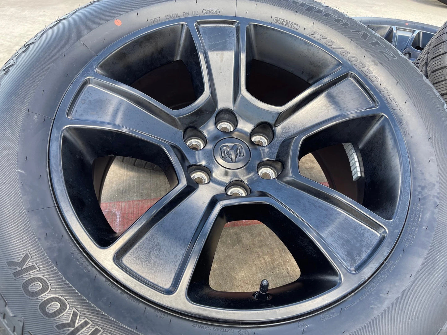 20" Dodge Ram 1500 OEM LIMITED Black 2676 2723 wheels rims NEW HANKOOK A/T2