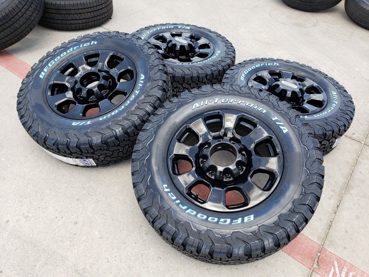 18" Ford F-250 F-350 TREMOR OEM wheels black 10481 tires BFG 2024 2025 NEW