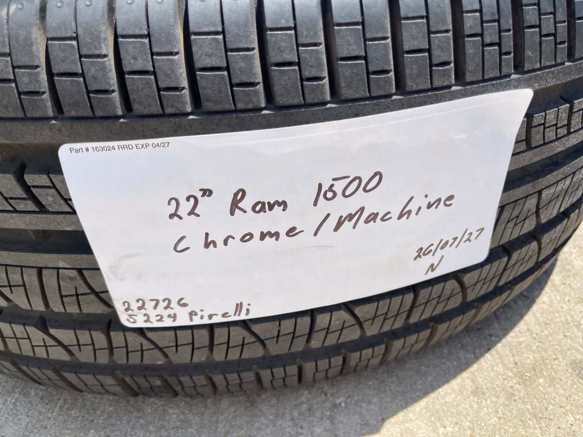 22" Dodge Ram 1500 OEM TUNGSTEN LIMITED Laramie wheels rims SET PIRELLI NEW