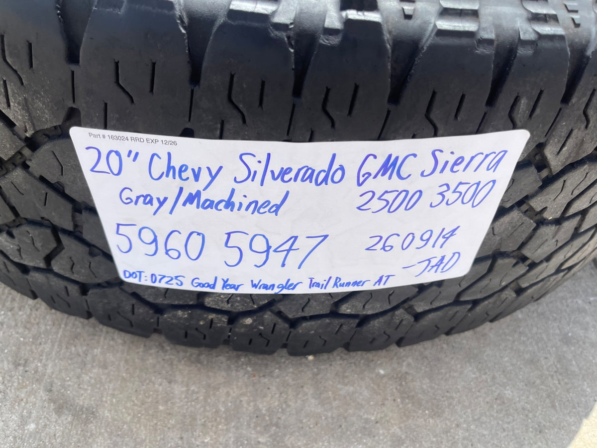 20" Chevy Silverado GMC Sierra 2500 3500 OEM 5960 5947 wheels rims SET GOODYEAR