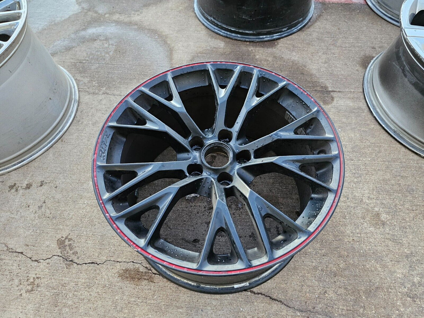 19x10 Chevy Corvette STINGRAY C7 OEM wheel rim 5734 5736 Red FRONT 2017 2018