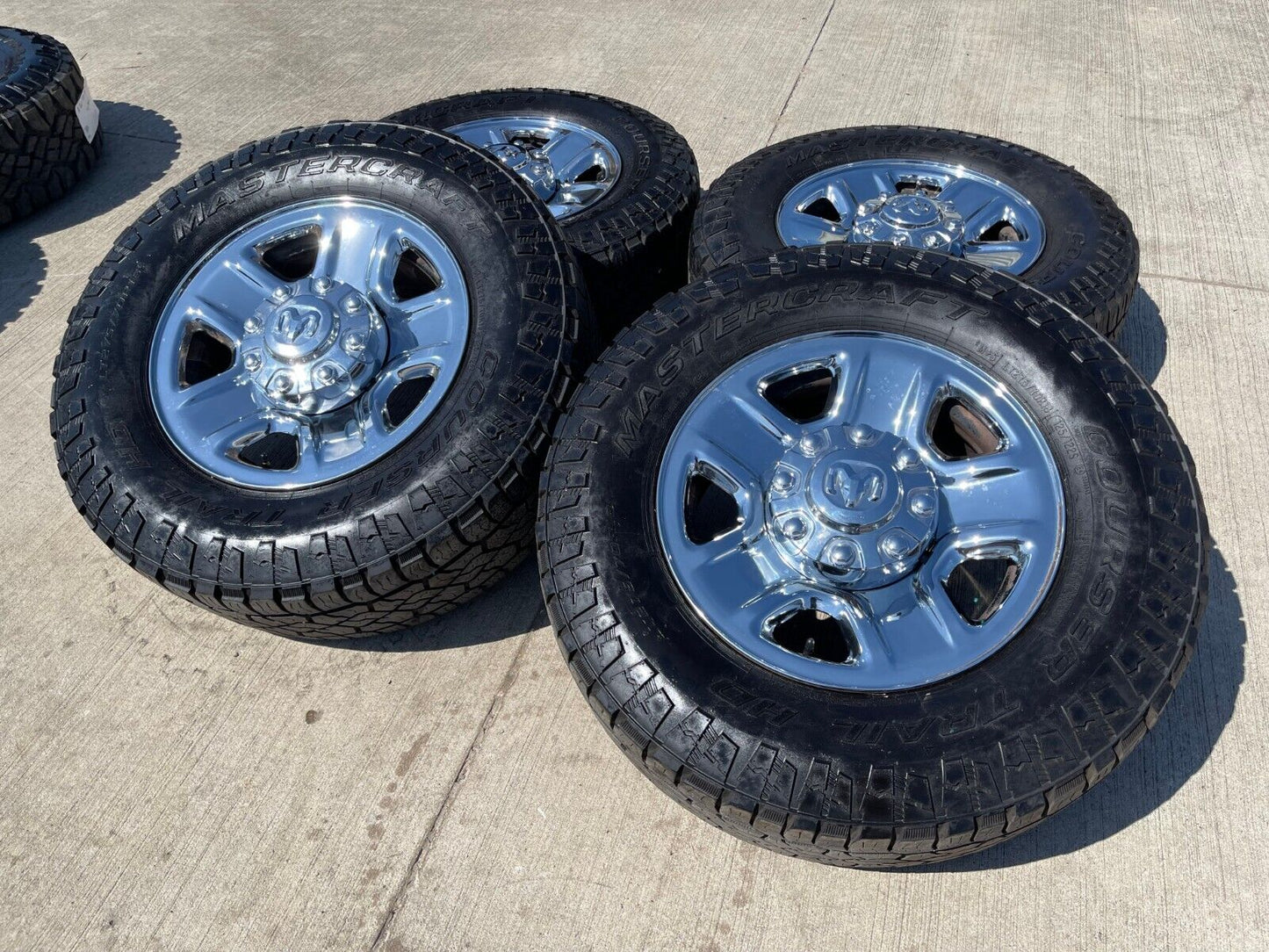 18" Dodge Ram 2500 3500 STEEL chrome OEM 2473 wheels rims tires MASTERCRAFT