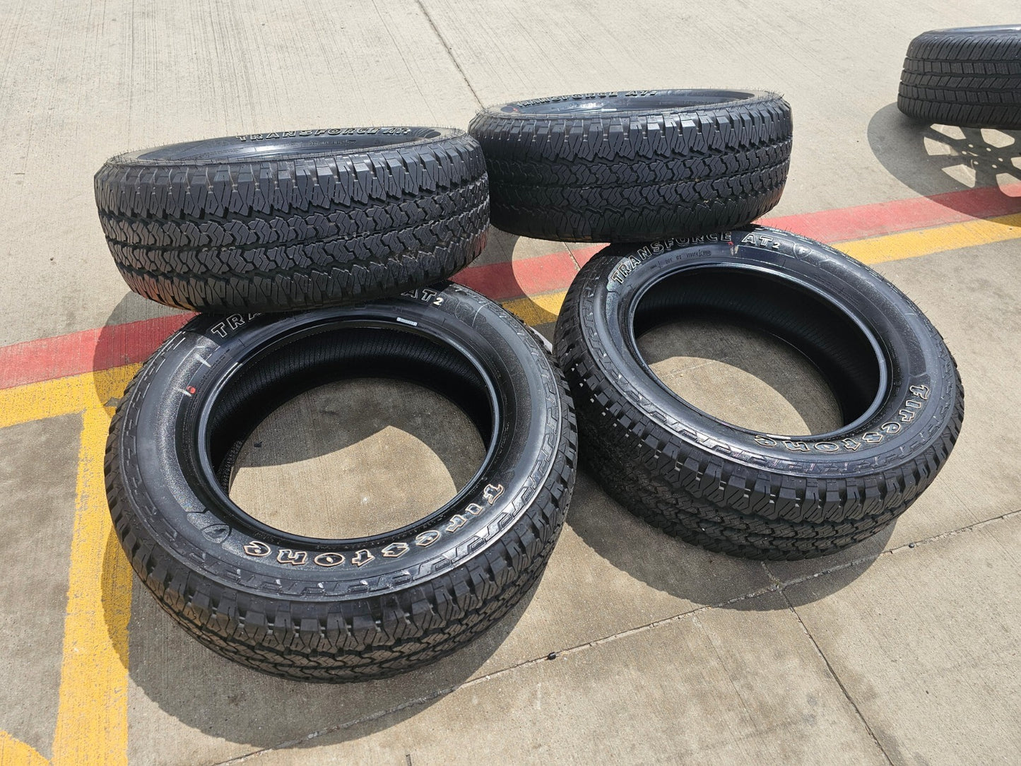 (4) 285/60/20 Firestone Transforce A/T2 tires LT 10 Ply load range E M+S NEW