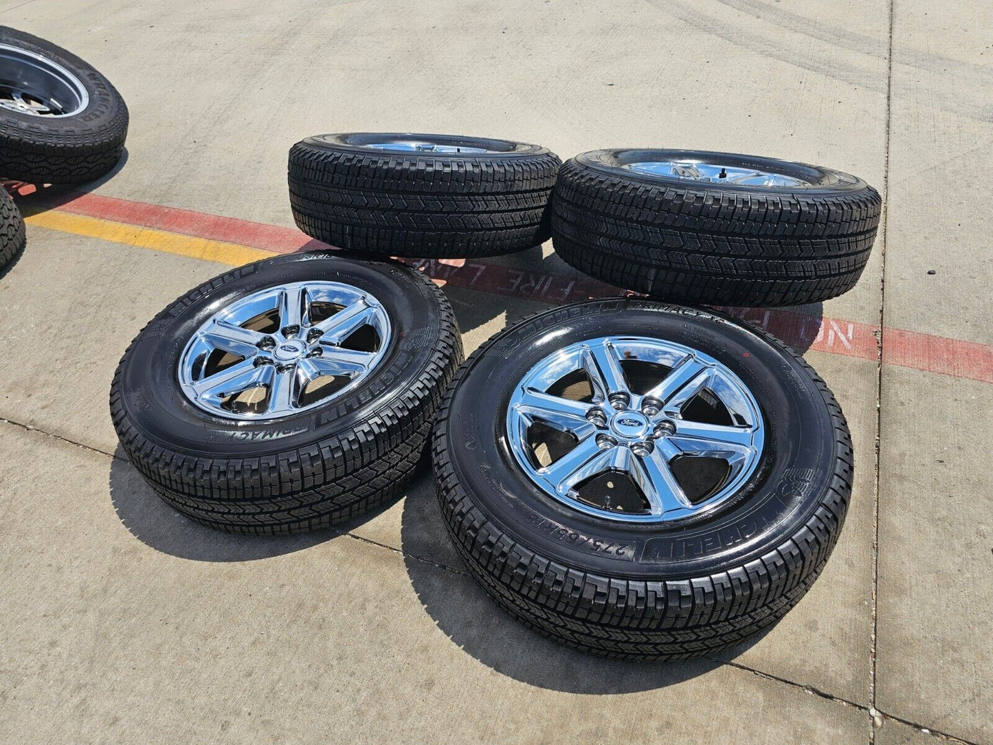 18" Ford F-150 Expedition OEM chrome rims wheels tires MICEHLIN 2024 2025 NEW