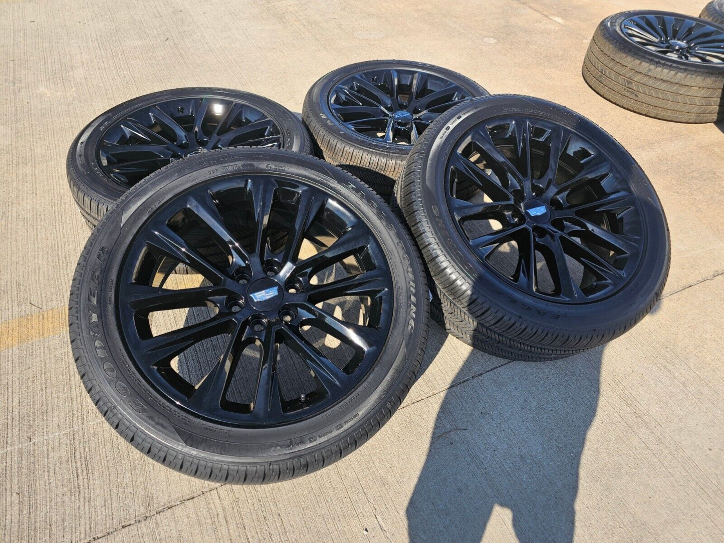 22" Cadillac Escalade black OEM 4804 wheels rims Chevy GMC tires NEW