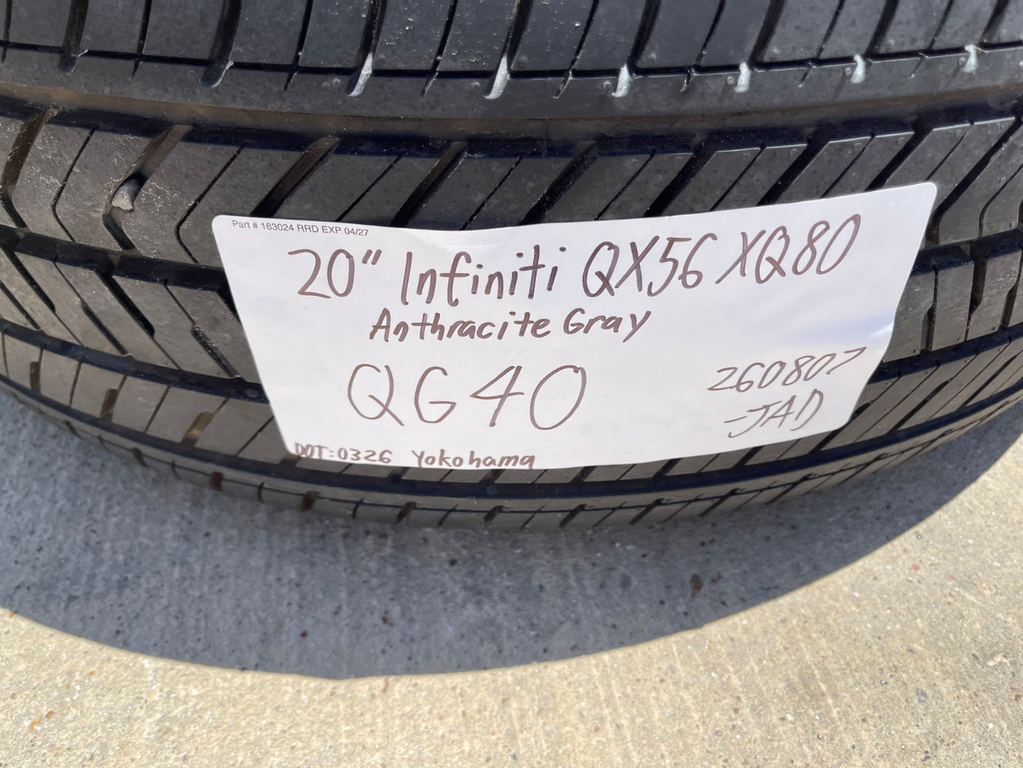 20" Infiniti QX56 QX80 OEM 73769 wheels rims Nissan Titan Armada 2026 2027 NEW