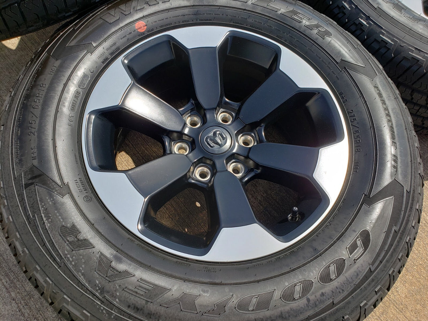 18" Dodge Ram 1500 Rebel Black OEM wheels rims 2671 tires NEW