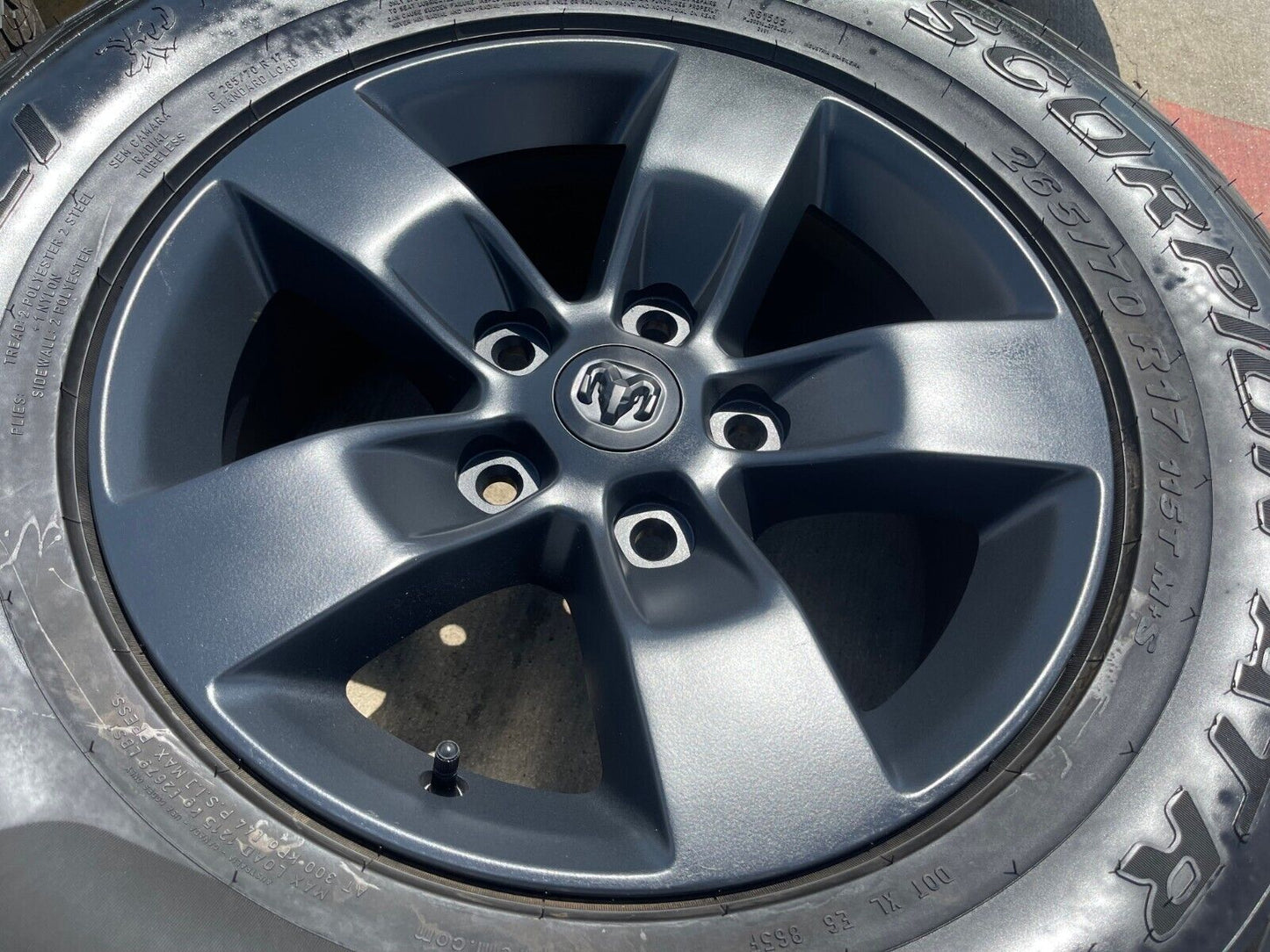 17" Dodge Ram 1500 OEM REBEL wheels rims A/T tires 2448 2020 2021 2022 2023 NEW